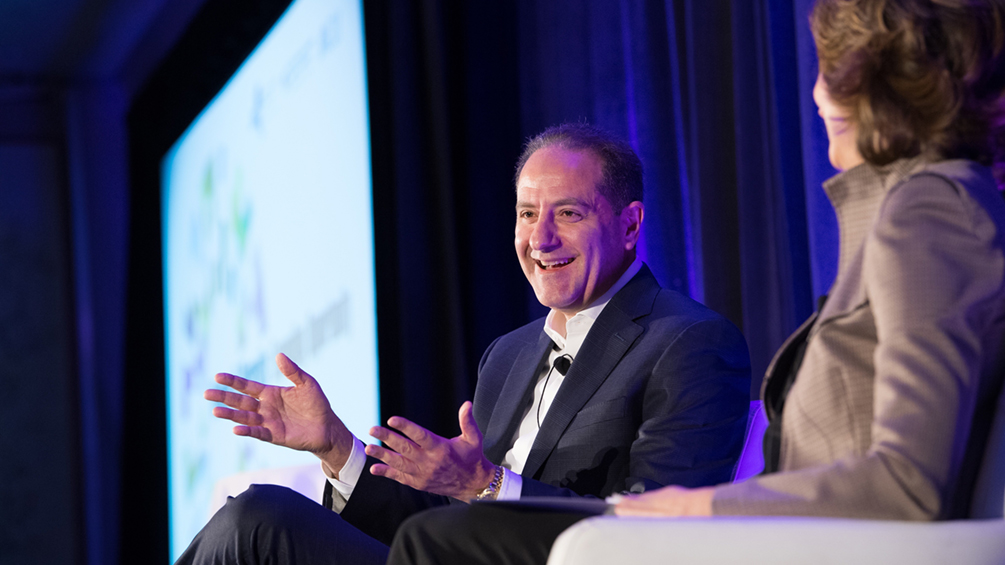MetLife President and CEO Michel Khalaf and ACLI President and CEO Susan Neely at a Women and Diversity event in February 2020